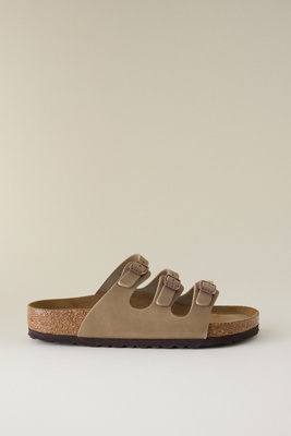 Birkenstock Florida Triple-Strap Oiled Leather Sandals