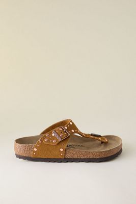 Sandali Birkenstock Gizeh Rivet in Camoscio