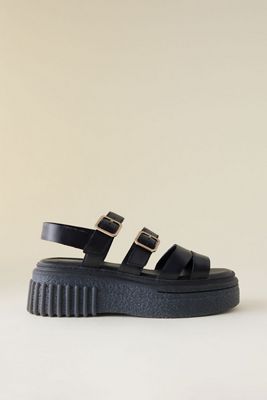 Clarks Evamar Buckle Leather Sandals