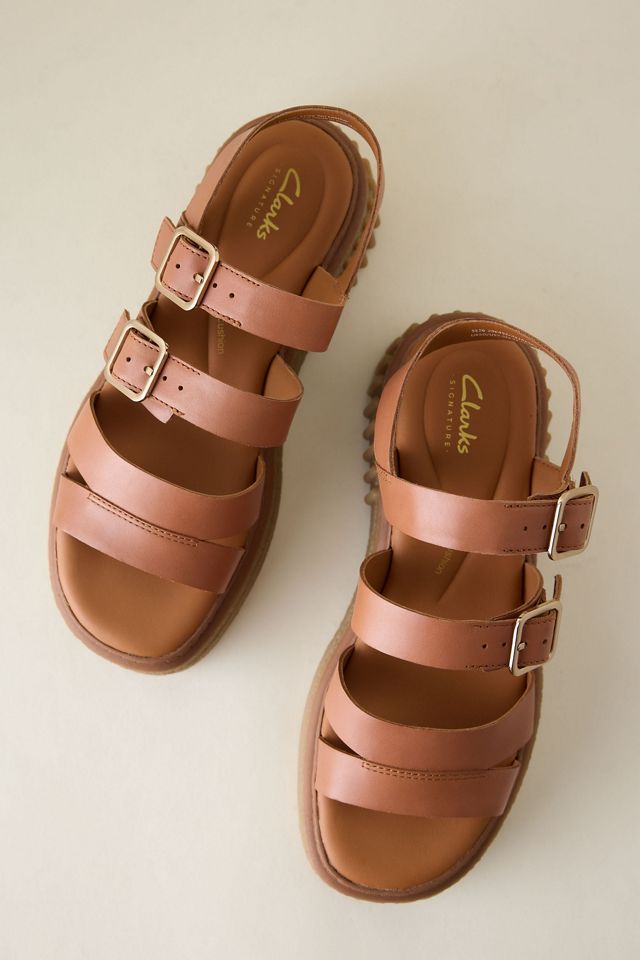 Clarks Evamar Buckle Leather Sandals #1