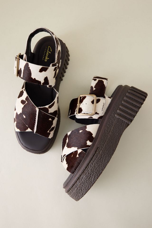 Sandalias Clarks Evamar Wish con Estampado de Vaca #1