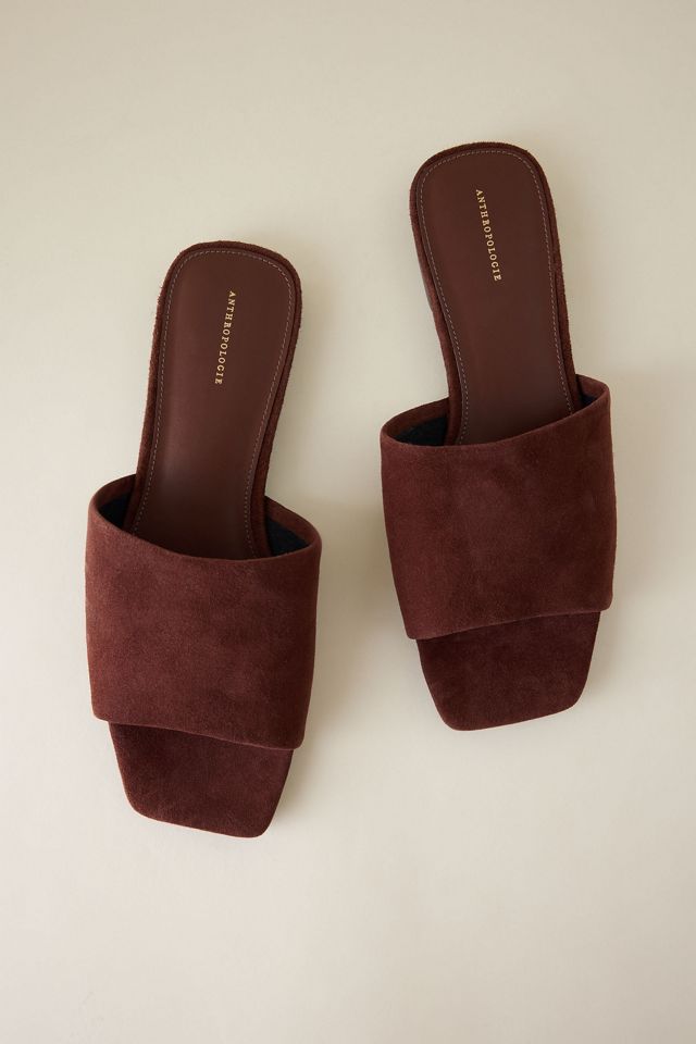 By Anthropologie Wildleder-Pantoletten-Sandalen #1