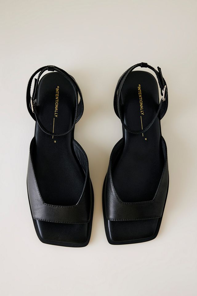Intentionally Blank Dive Leather Square-Toe Sandals #2
