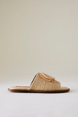 Kelsi Dagger Bloom Raffia Slide Sandals