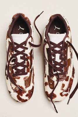 Puma Womens Cow Print Brown Speedcat Og Pony Hair Effect Trainers