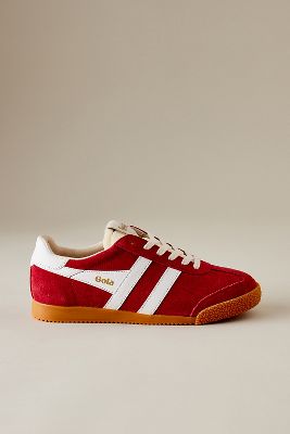 Shop Gola Elan Suede Trainers In Red