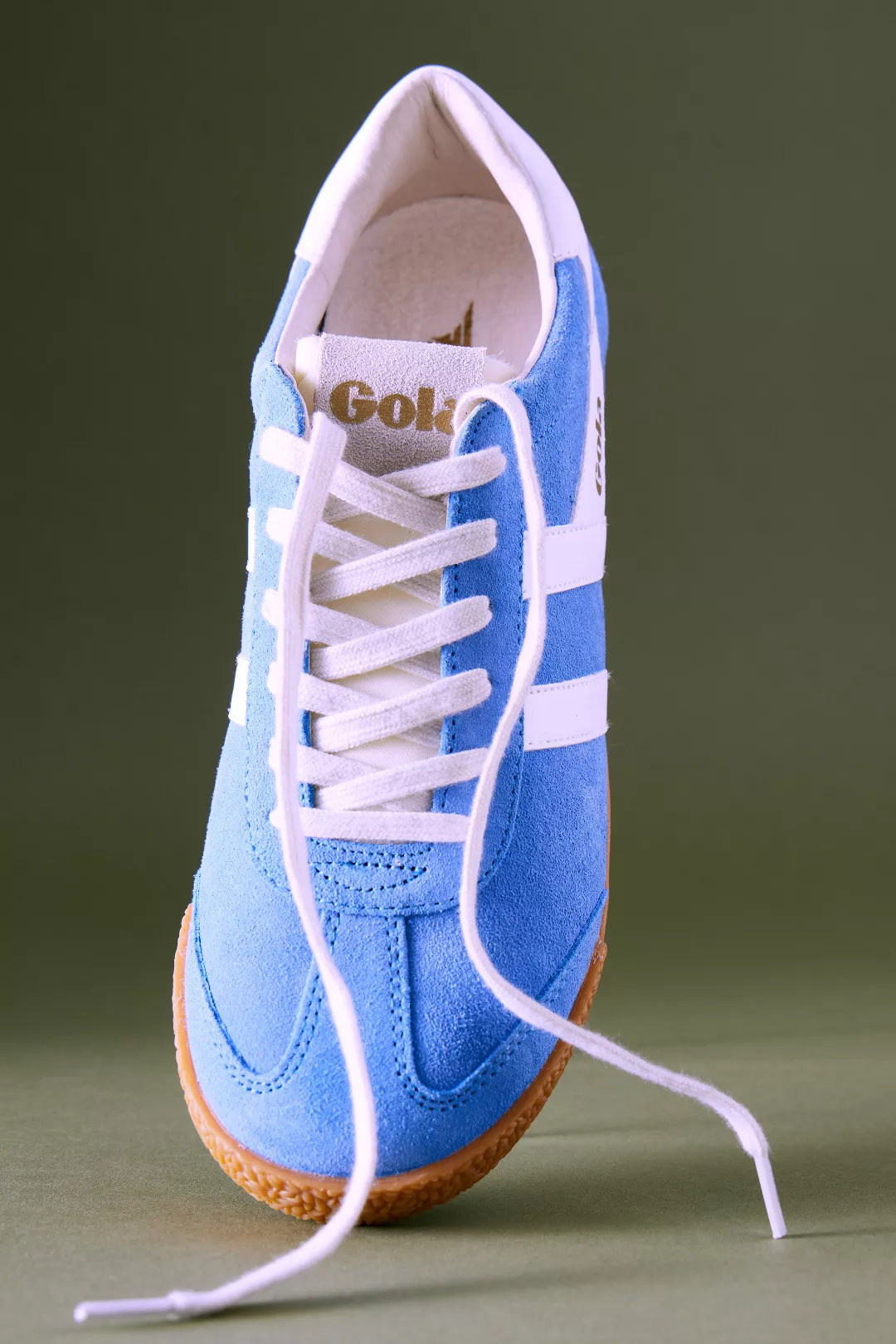 blue suede Gola x Anthropologie Elan Trainers