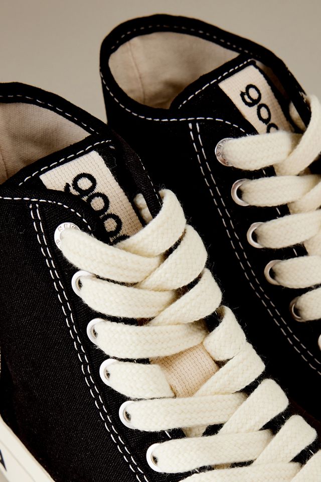 Good News Juice High-Top Organic Cotton Canvas Platform Trainers #1