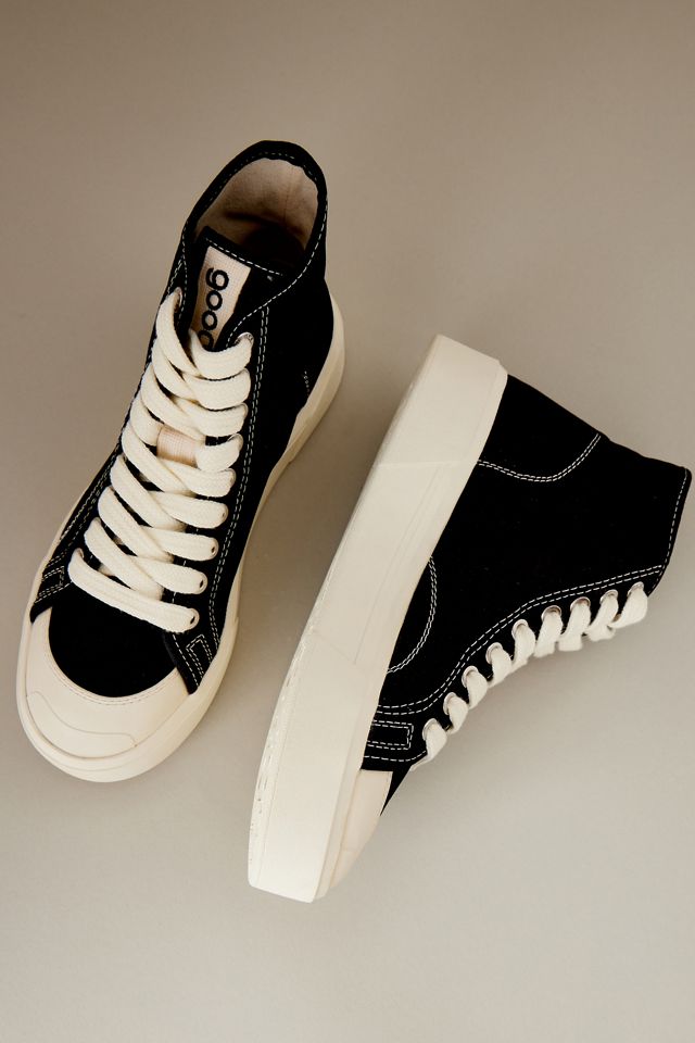 Good News Juice High-Top Organic Cotton Canvas Platform Trainers #3