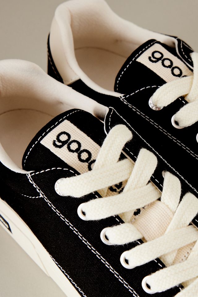 Baskets basses à semelle plateforme en toile de coton bio Opal