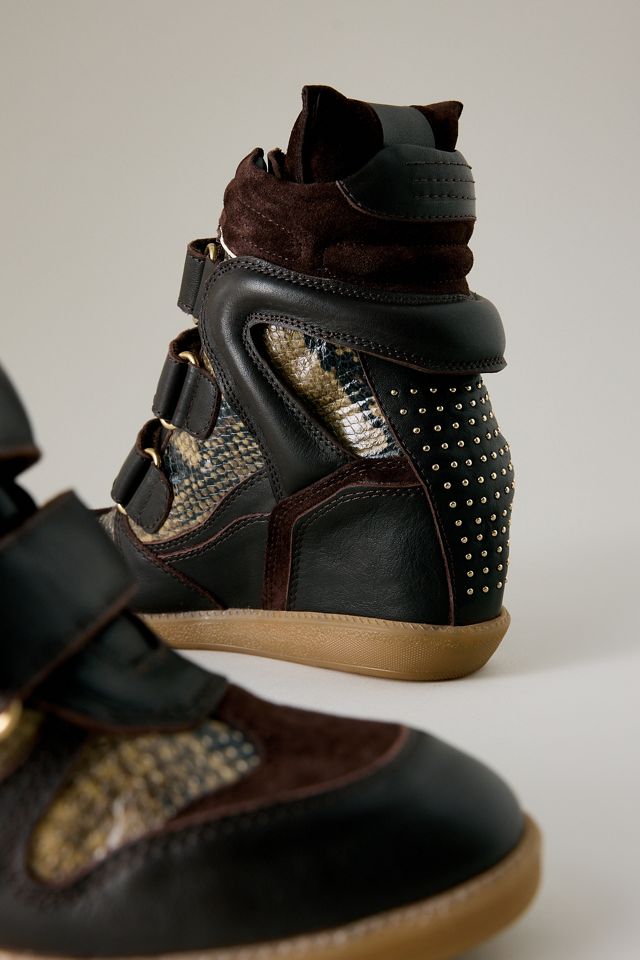 Bronx Jaeyy Snake Print Wedge Trainers #2