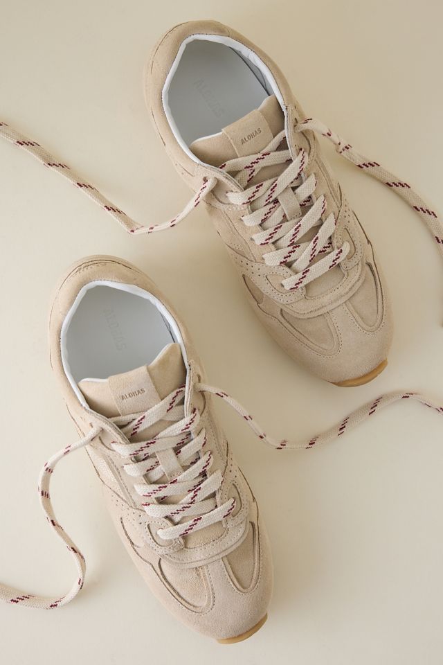 ALOHAS Tb.56 Suede Cream Leather Trainers #2