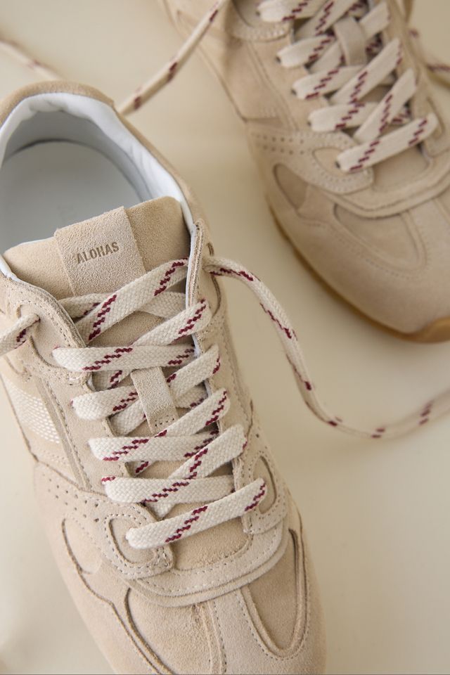 ALOHAS Tb.56 Suede Cream Leather Trainers #4