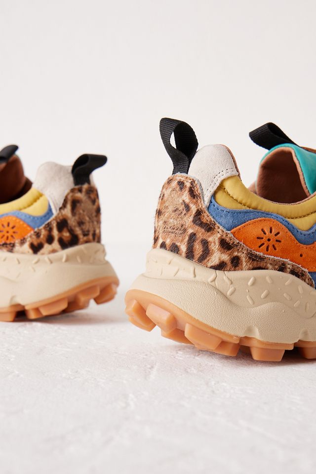 Flower Mountain Yamano 3 Leopard Print Suede Trainers