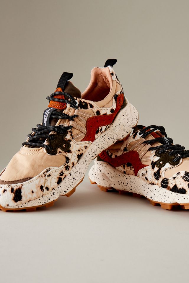 Baskets en daim imprimé animal Yamano 3 Uni Flower Mountain #3