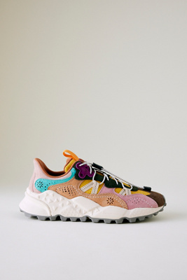 Flower Mountain Tiger Hill Suede Trainers In Beige