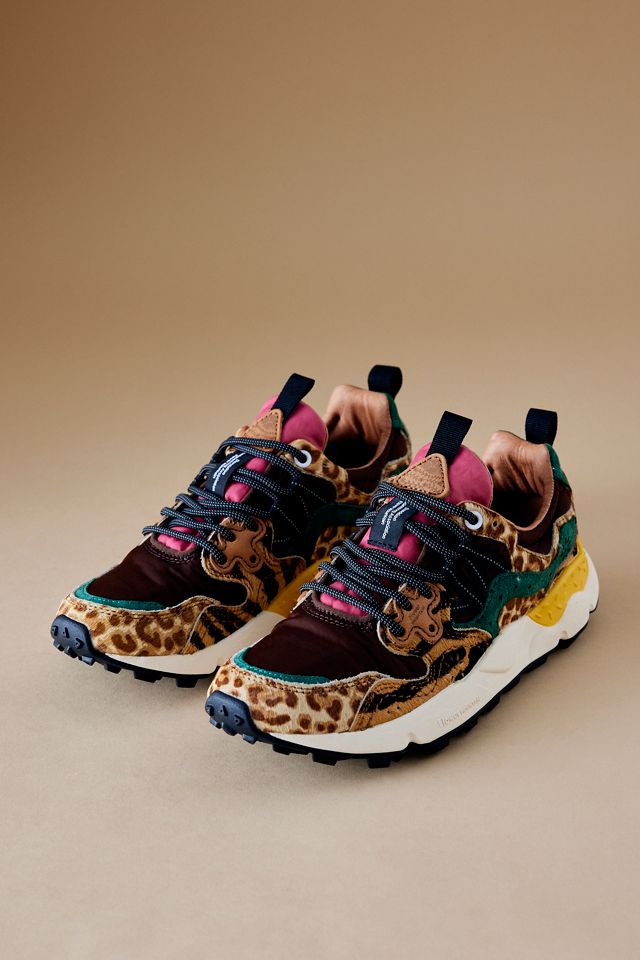 Baskets Flower Mountain Yamano 3 en Daim & Crin #2