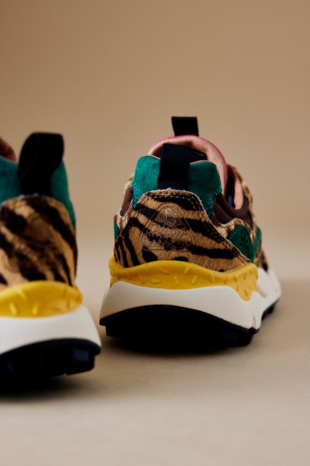 Baskets Flower Mountain Yamano 3 en Daim & Crin #3
