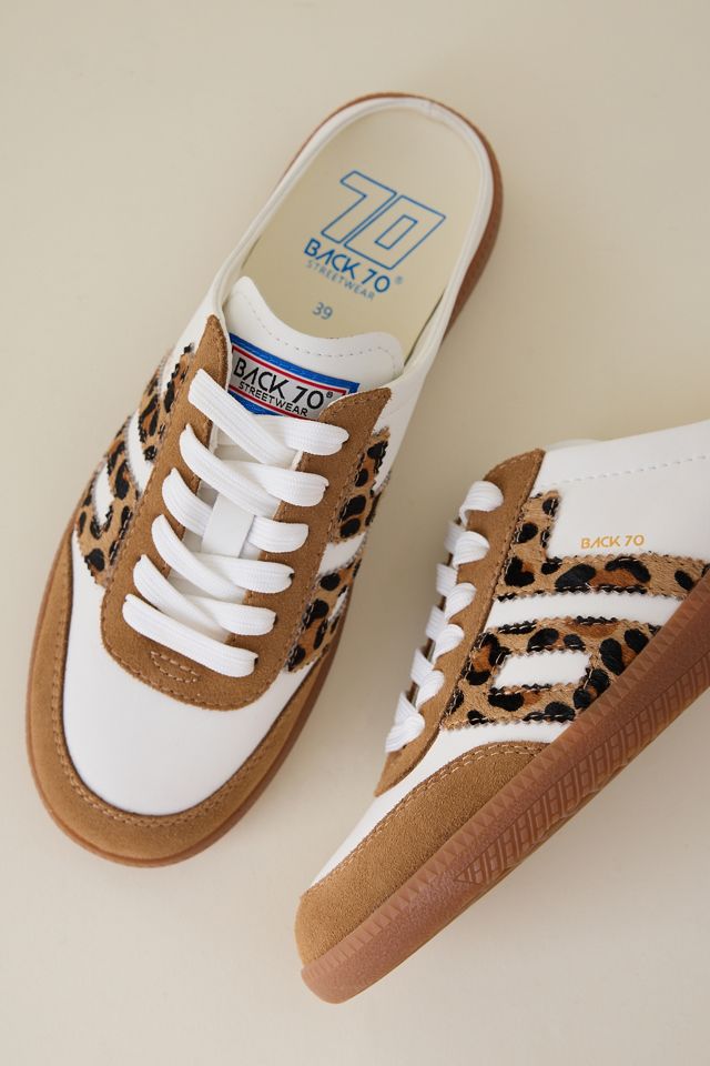 Back 70 Leopard Print Backless Mule Trainers #2
