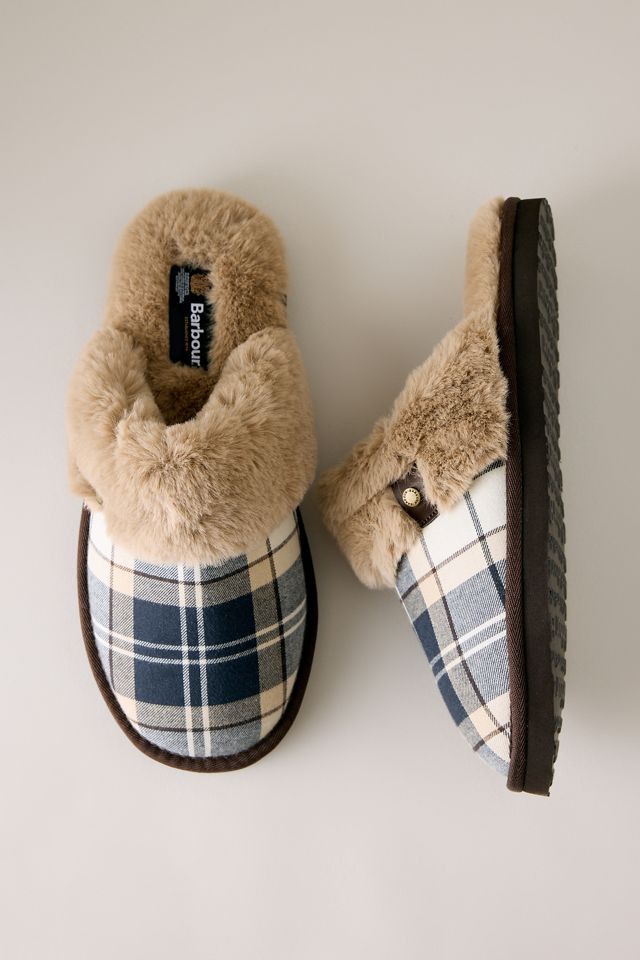 Barbour Claudia Tartan Mule Slippers #2