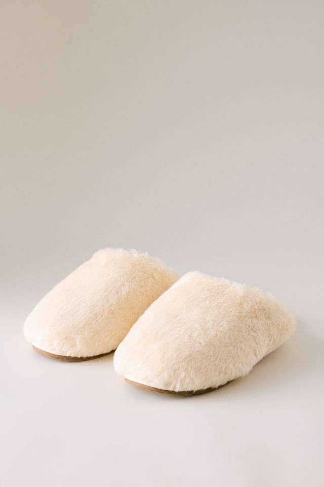 Maeve Faux-Fur Scuff Slippers #1