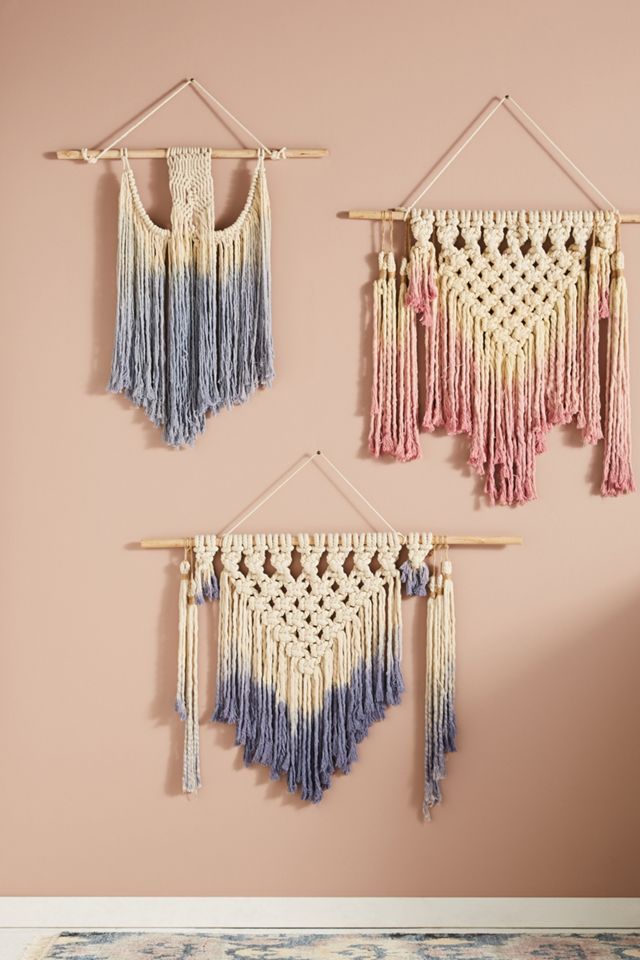 Dip-Dyed Macrame Woven Wall Art #3