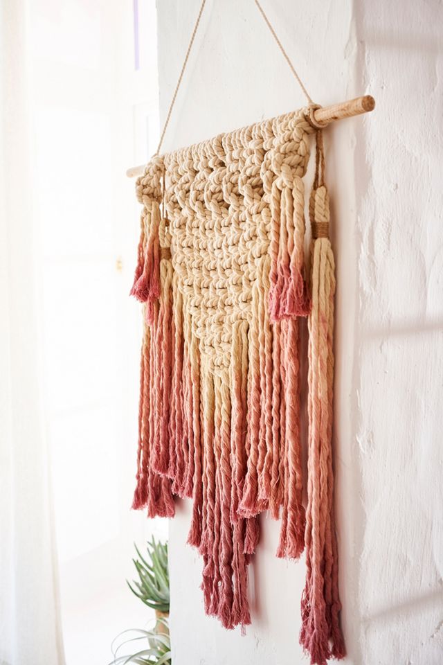 Dip-Dyed Macrame Woven Wall Art #5