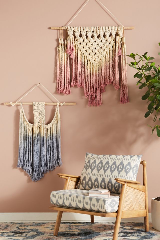 Dip-Dyed Macrame Woven Wall Art #2