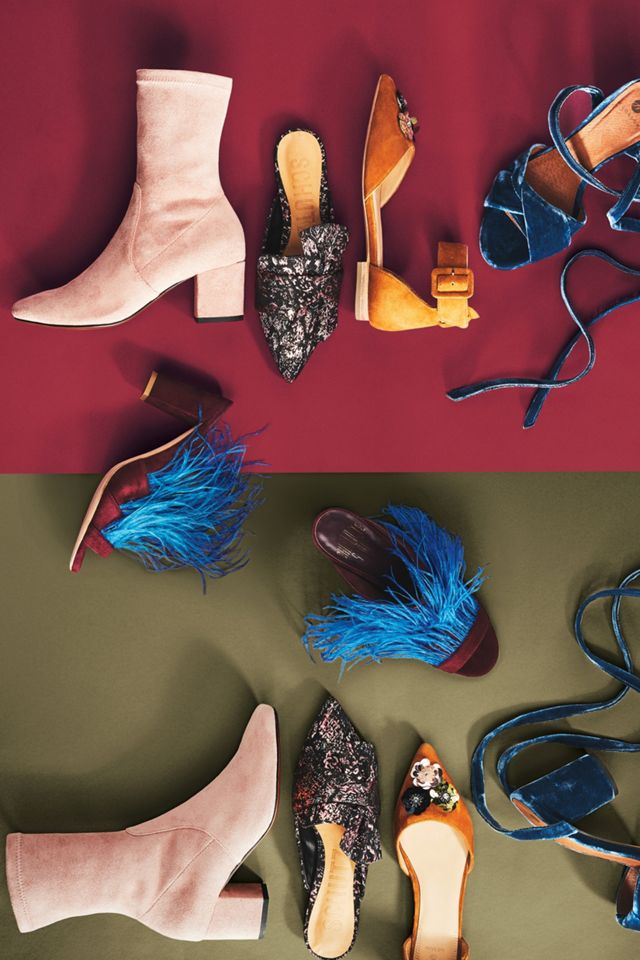 Hudson Velvet Ankle-Tie Heels #5