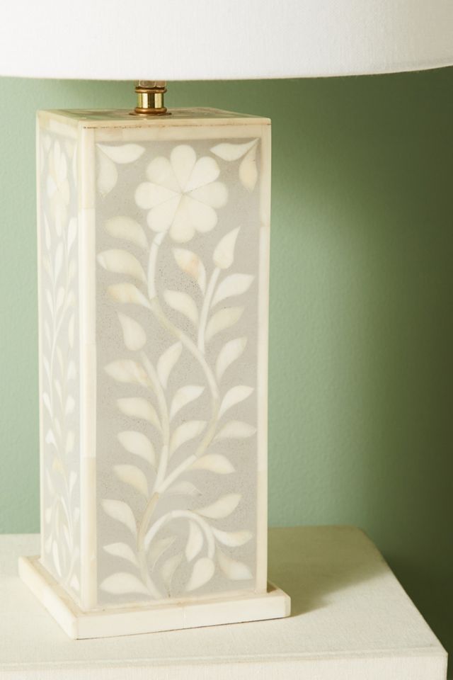 Floral Inlay Lamp Base #1