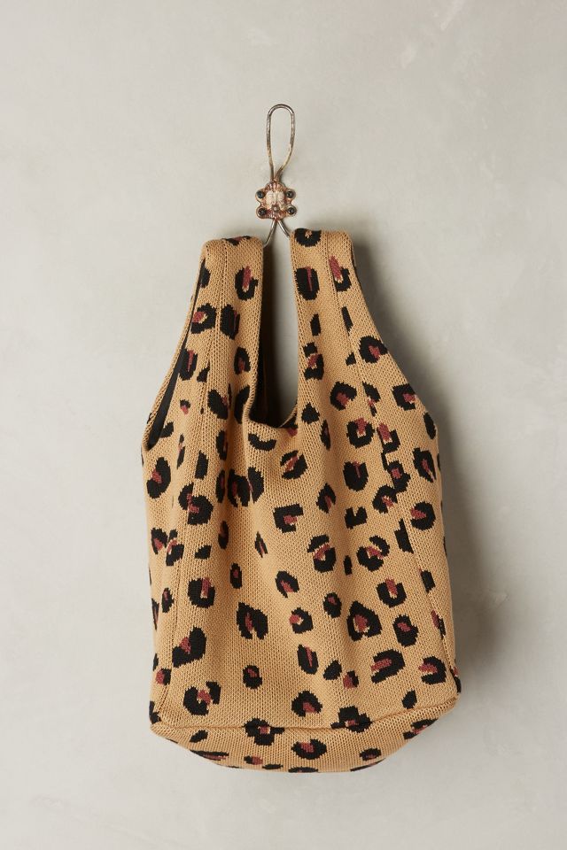 Anthropologie leopard tote best sale