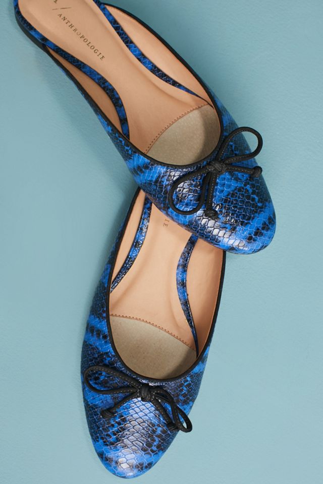 Anthropologie Snake-Printed Slides #4
