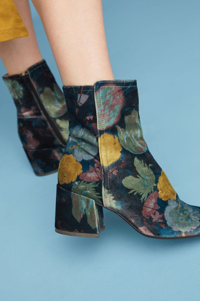 Miss L Fire Jeanie Floral Velvet Boots #1