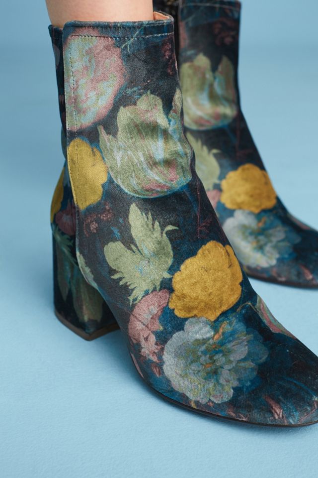 Miss L Fire Jeanie Floral Velvet Boots #2