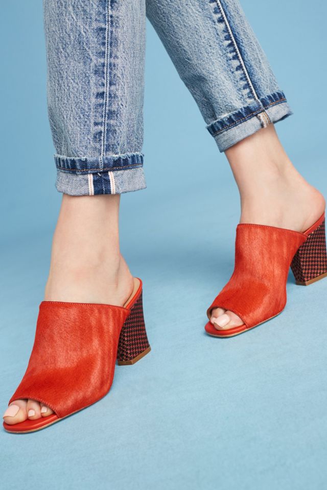 Anthropologie Calf Hair Block Heels #1