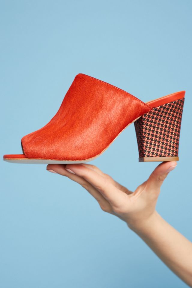 Anthropologie Calf Hair Block Heels #4