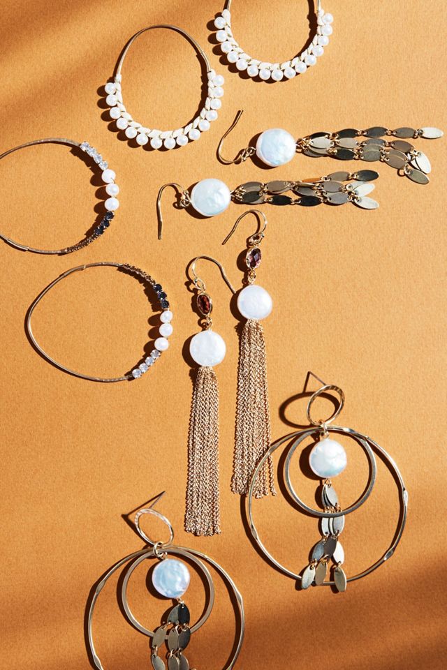 Pearlescent Hoop Earrings #2