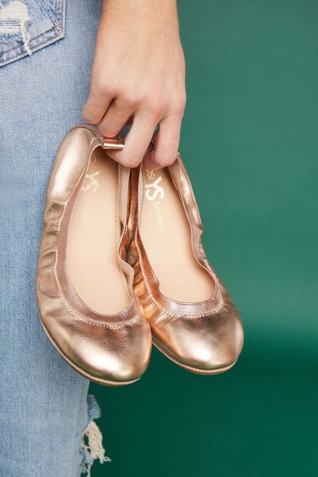 Yosi Samra Rose Gold Ballet Flats #1