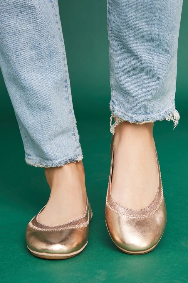 Yosi samra rose gold ballet sale flats