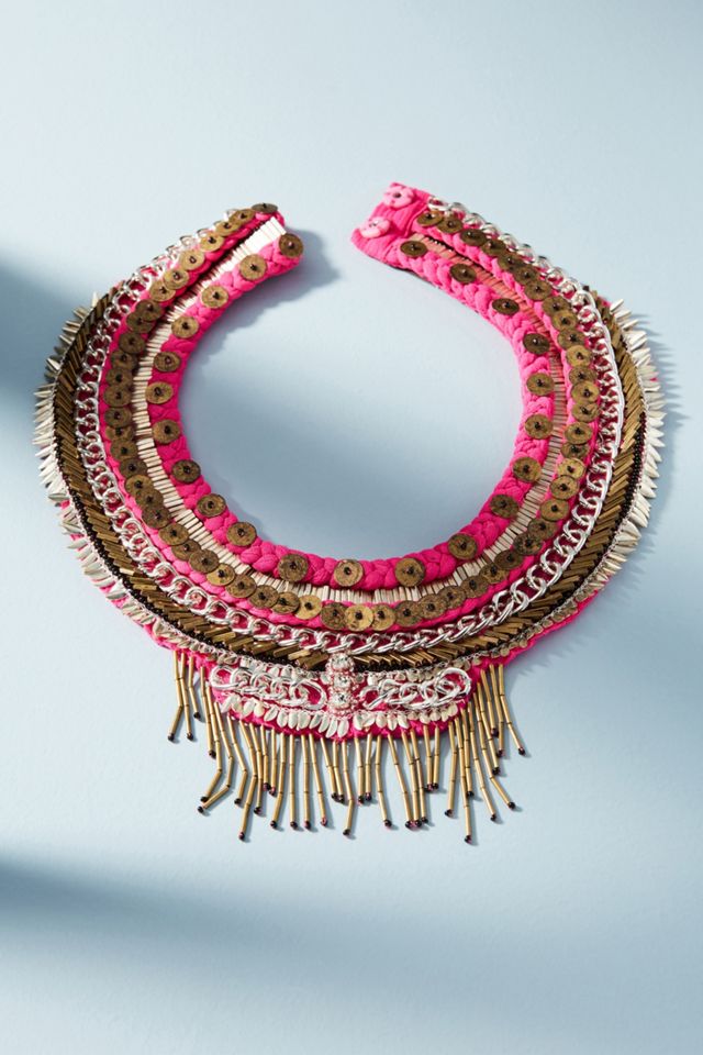 Layne Beaded Chiffon Necklace #1