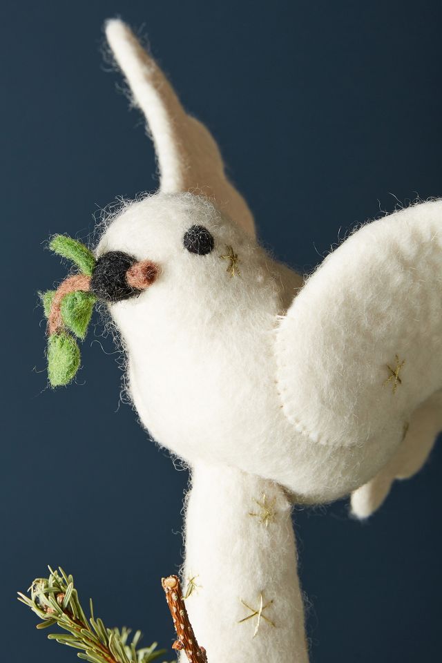 Felted Dove Tree Topper #1