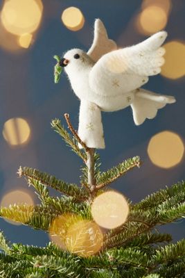 Felted Dove Tree Topper