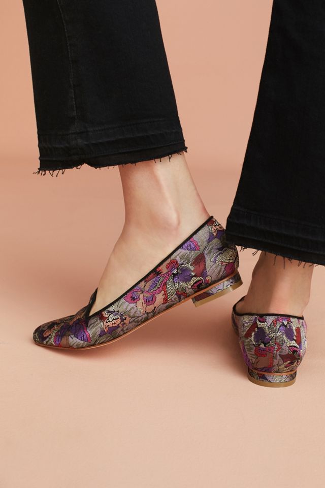 Anthropologie Butterfly Brocade Loafers #2