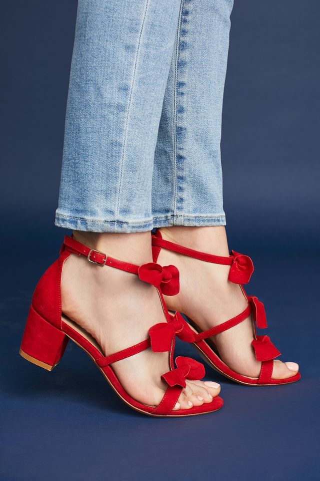 Anthropologie Bow T Strap Heels