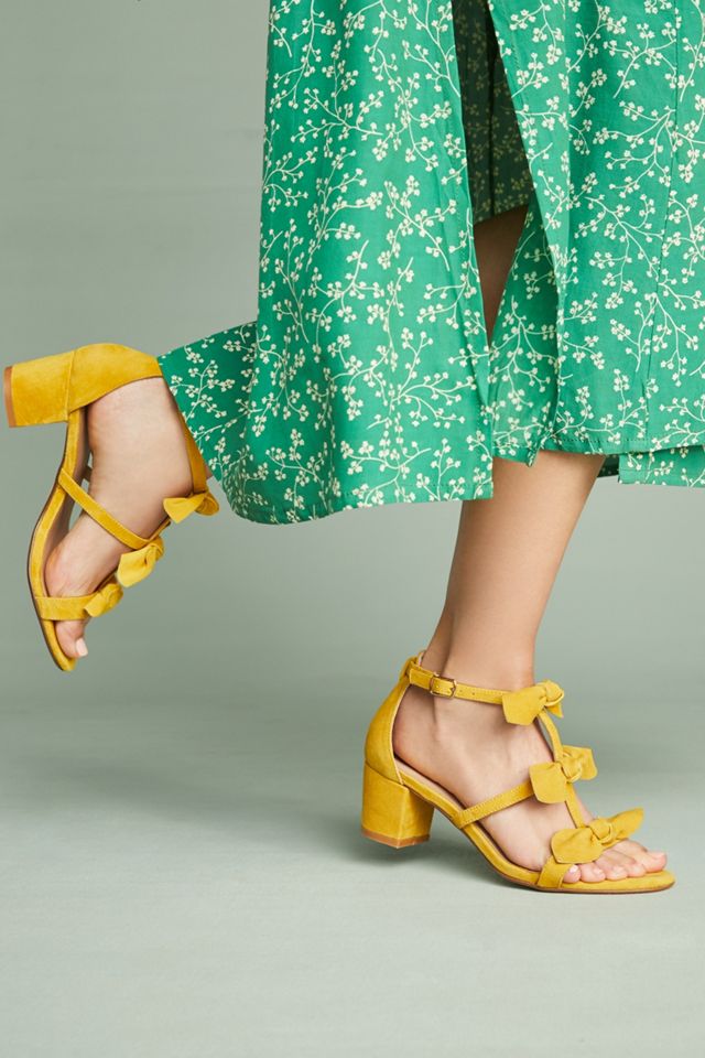 Anthropologie Bow T-Strap Heels #1
