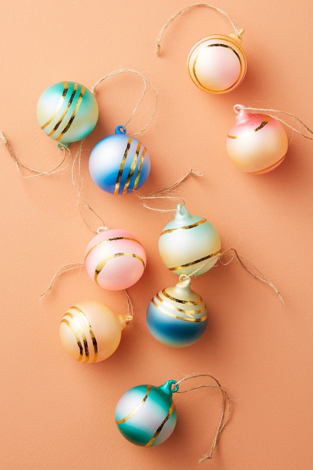 Swirled Bauble Ornament Set #1
