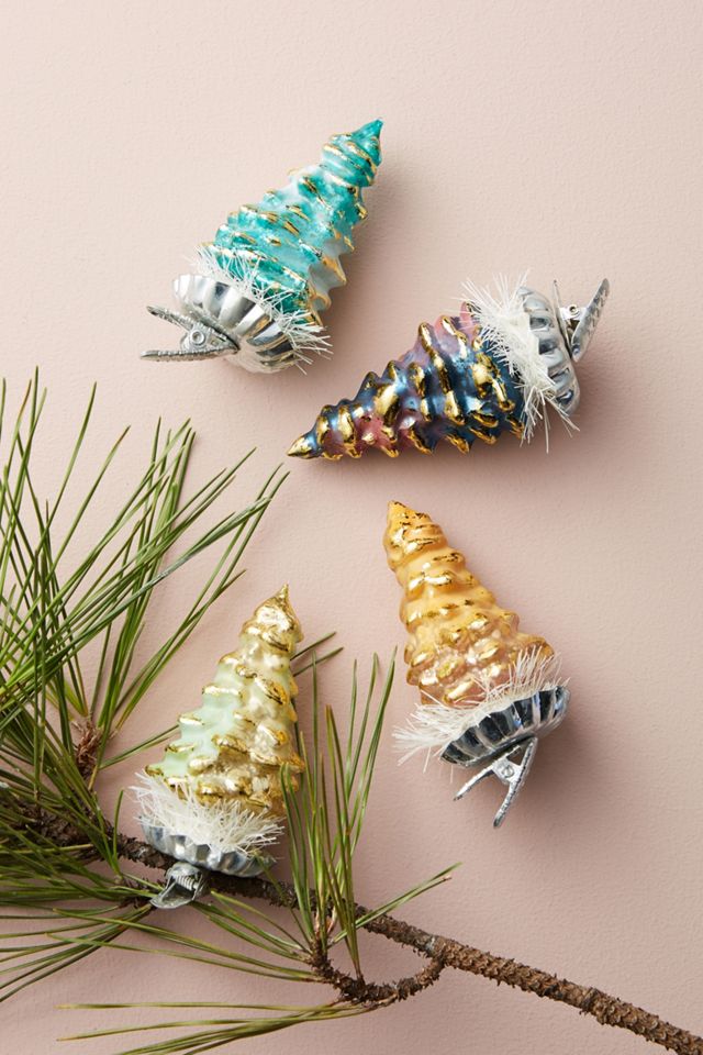 Shimmered Tree Clip-On Ornament Set #1