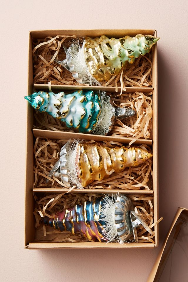 Shimmered Tree Clip-On Ornament Set