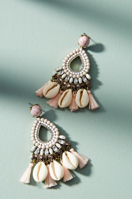 Tassel Shell Drop Earrings | Anthropologie