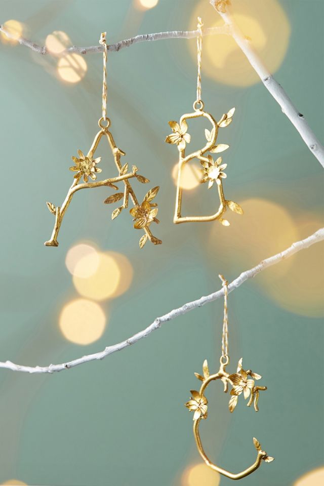 Budding Monogram Ornament #2